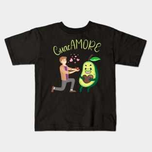 Avocados In Love Guacamore For Avocados Lovers Vegans Vegetarians Valentines Kids T-Shirt